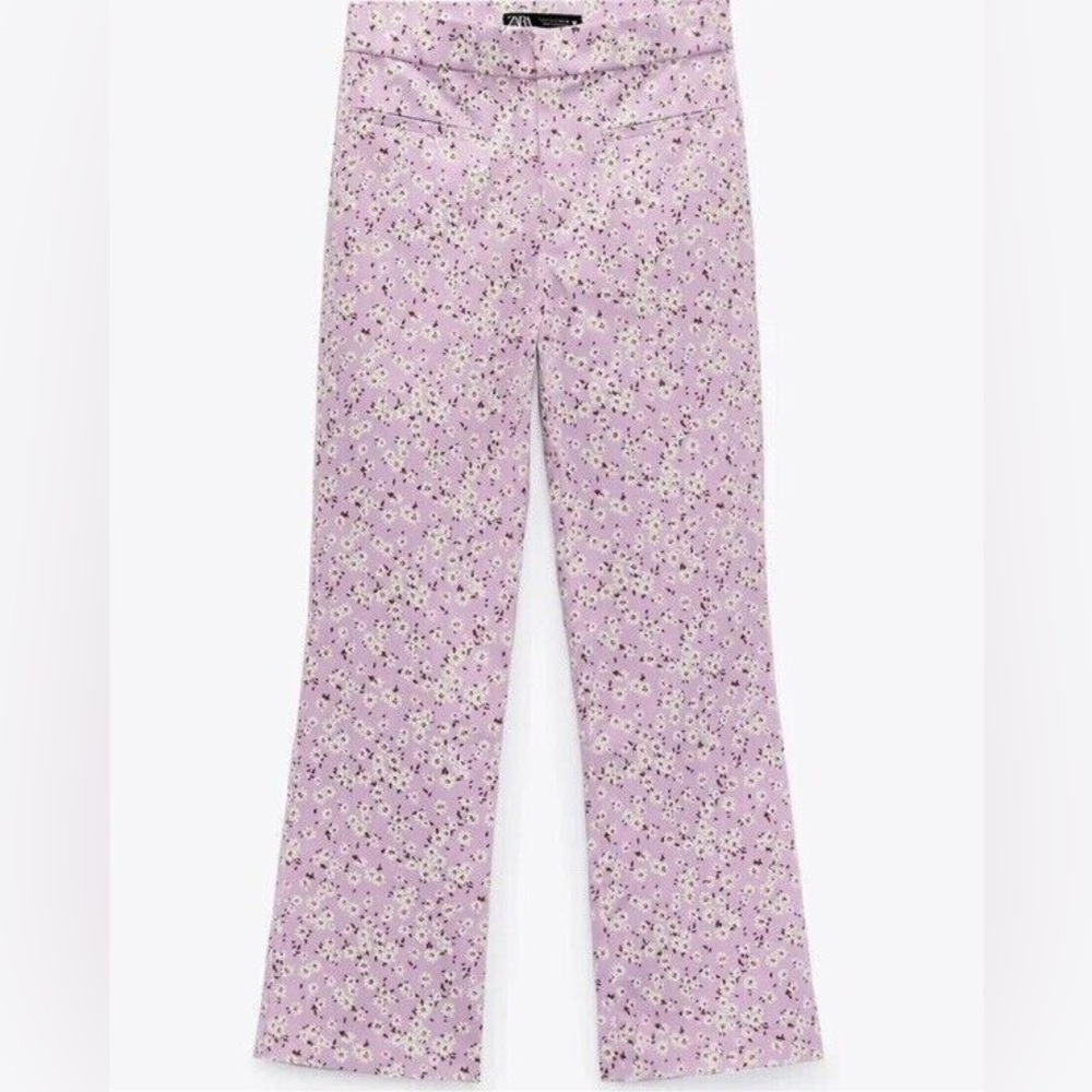 <3 Zara Kick Flare Floral Pants Xs Size